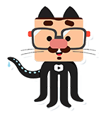 Gato  com perna de polvo